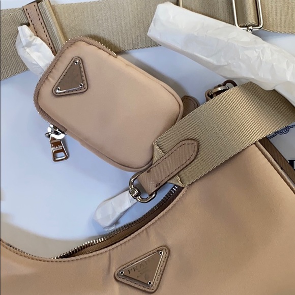 ❌NEW Prada Nylon Re-Edition 2005 Cammeo Beige - Picture 3 of 7